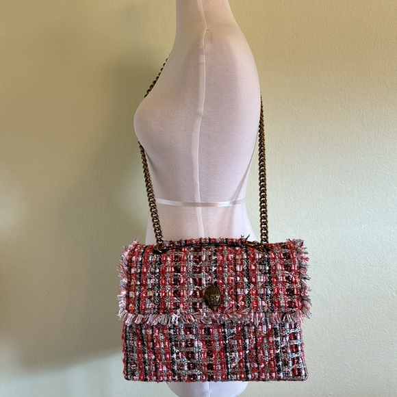 Kurt Geiger Kensington Tweed Orange Bag - Picture 4 of 9